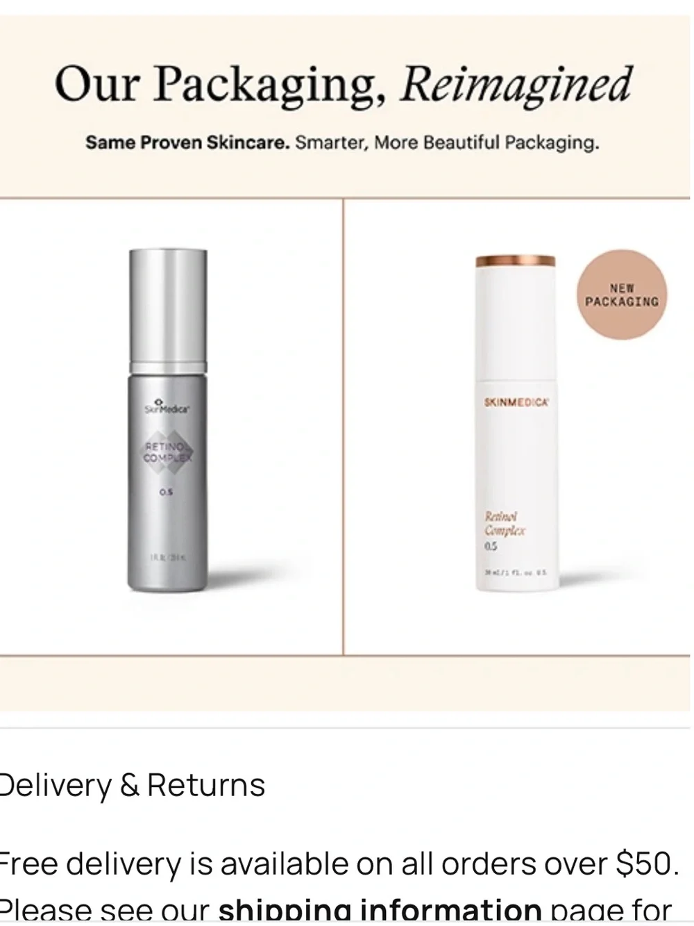 SkinMedica Age Defense Retinol Complex 0.5 (1 fl. oz)  NEW Packaged sealed